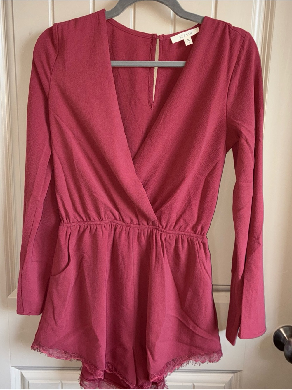 ILLA ILLA Rose Pink Long Sleeve Romper